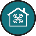 House with Wrenches Iocn